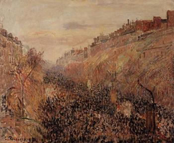 卡米耶 畢沙羅 Mardi-Gras, Sunset, Boulevard Montmartre 卡米耶 畢沙羅 Mardi-Gras, Sunset, Boulevard Montmartre